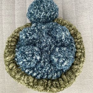 Handmade crotchet blue and green turtle plushie